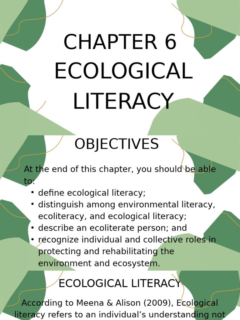 Understanding Ecological Literacy Concepts | PDF | Sustainability | Ecology