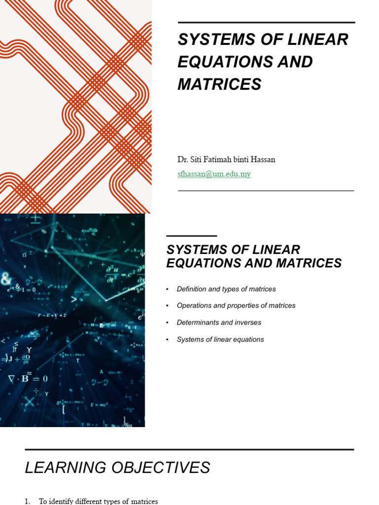 Matrices N Sys of Lin Eq | PDF | Matrix (Mathematics) | Determinant