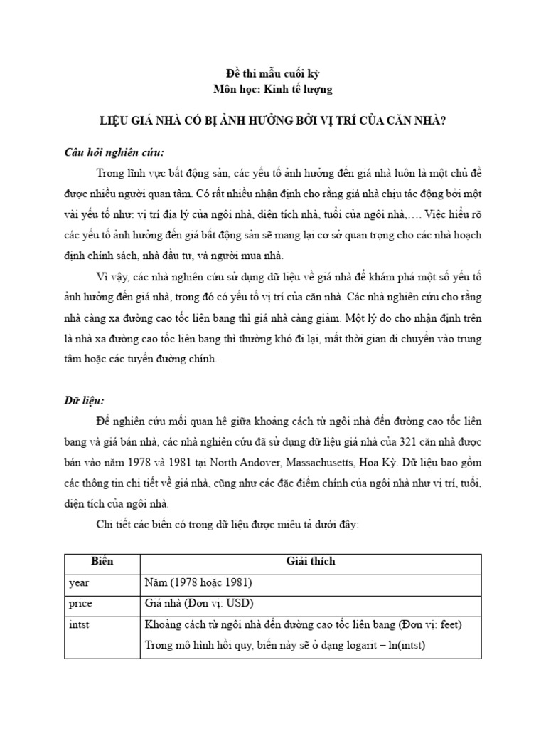 De Thi Mau Cuoi Ky | PDF