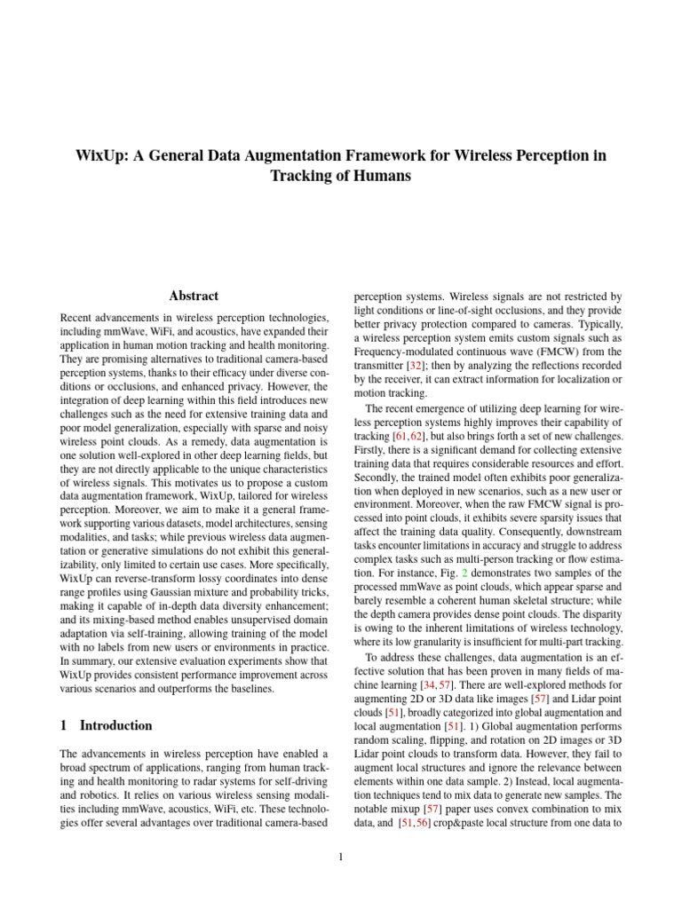 WixUp A General Data Augmentation Framework For Wireless Perception ...