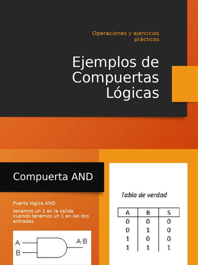 Presentacion Ejemplos de Compuertas Logicas | PDF