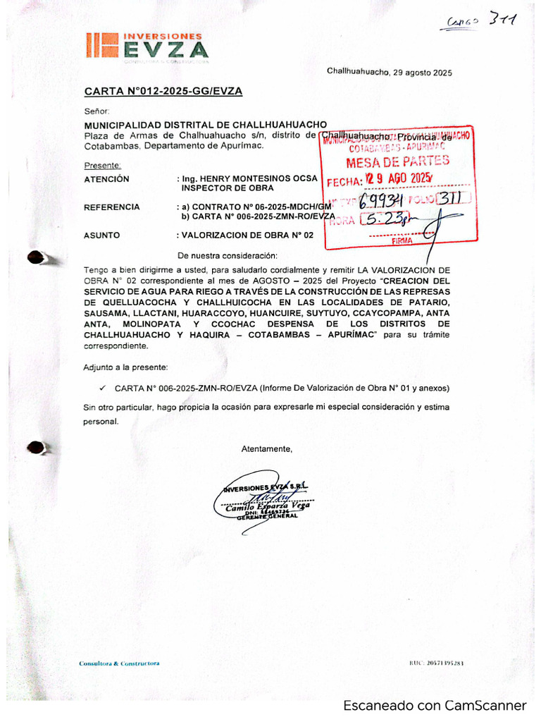 Valorizacion Agosto 25 | PDF
