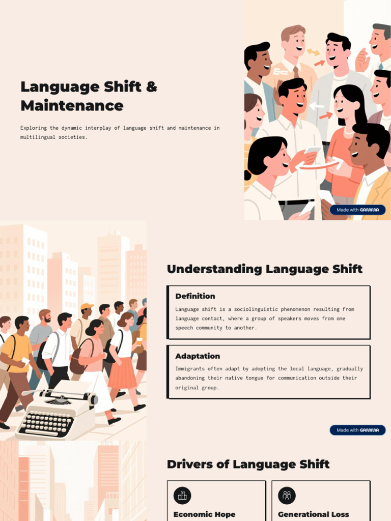 Language Shift and Maintenance Dynamics | PDF | Multilingualism | First ...