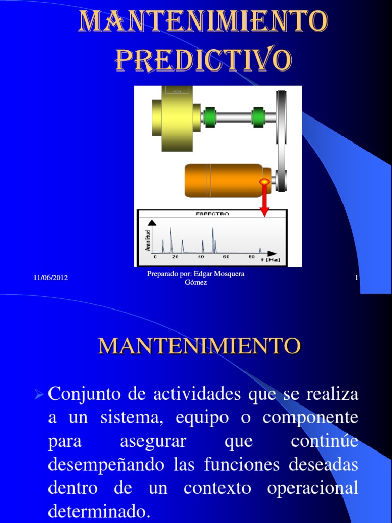 Mantenimiento Predictivo 1 Pdf Engranaje Movimiento Física