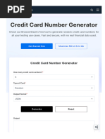 Valid Credit Card Number Generator | PDF