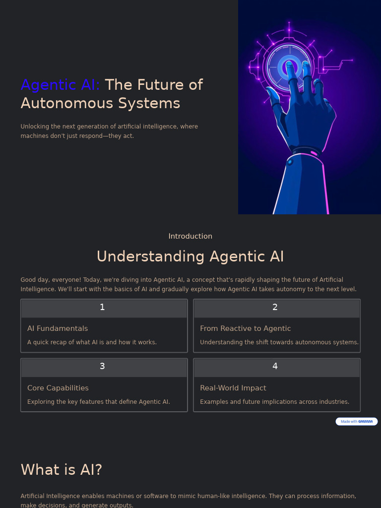 Agentic AI The Future of Autonomous Systems | PDF | Artificial ...