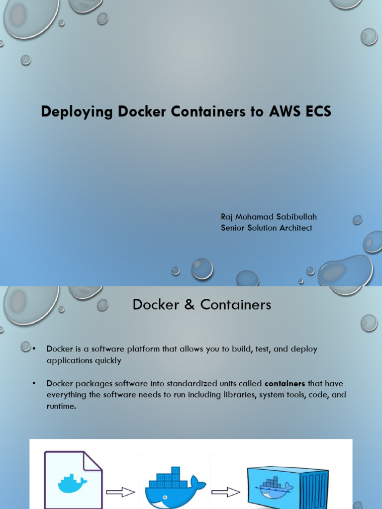 Deploying Docker Containers to AWS ECS | PDF | Computer Cluster | Load ...