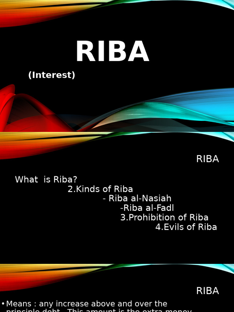 Riba presenation (1) | PDF | Interest | Money