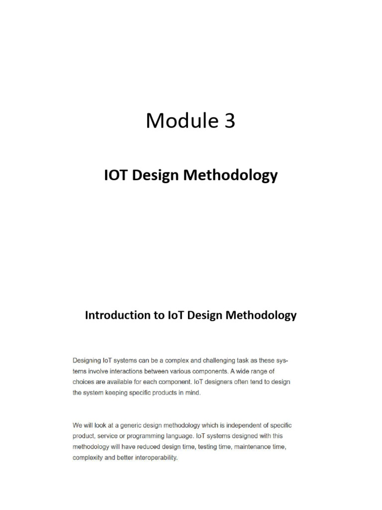 IoT Design Methodology Steps Guide | PDF