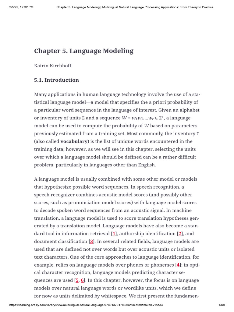 Chapter 5. Language Modeling _ Multilingual Natural Language Processing ...