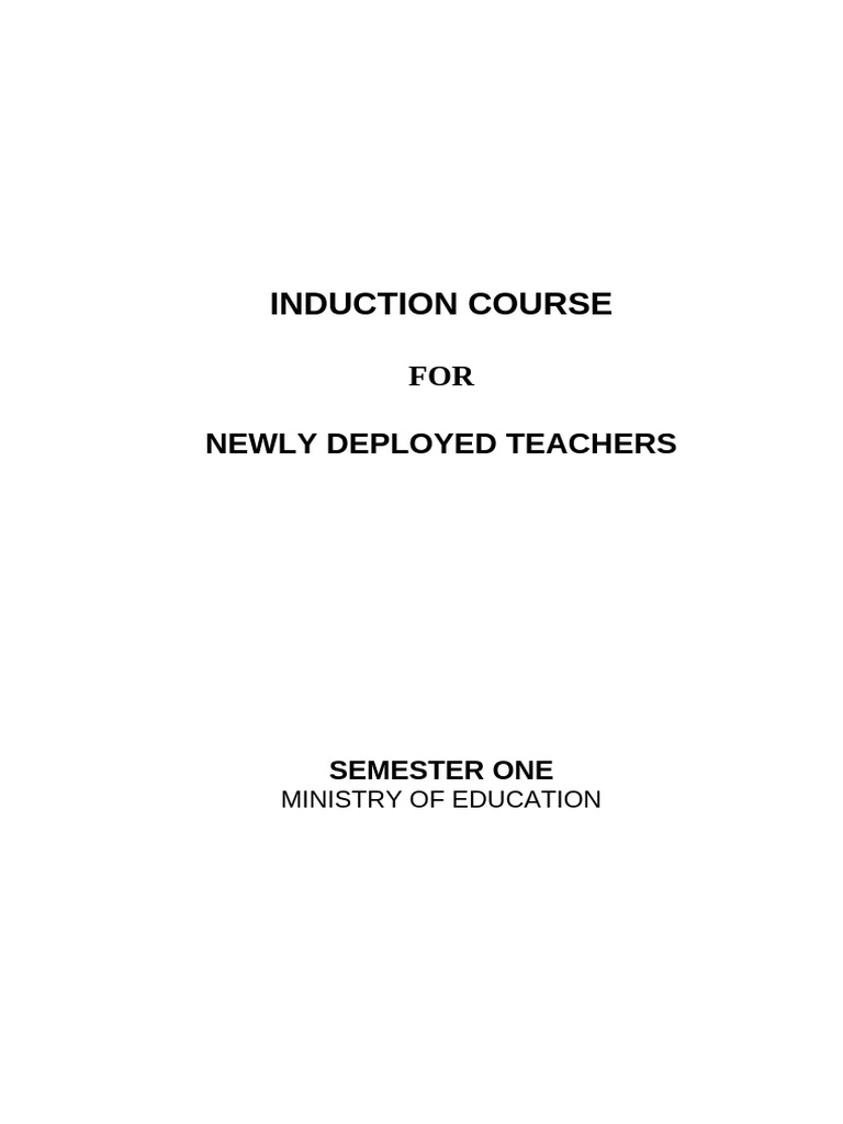 Newly Deployed Teacher Induction Guide | PDF | Mentorship | Teachers