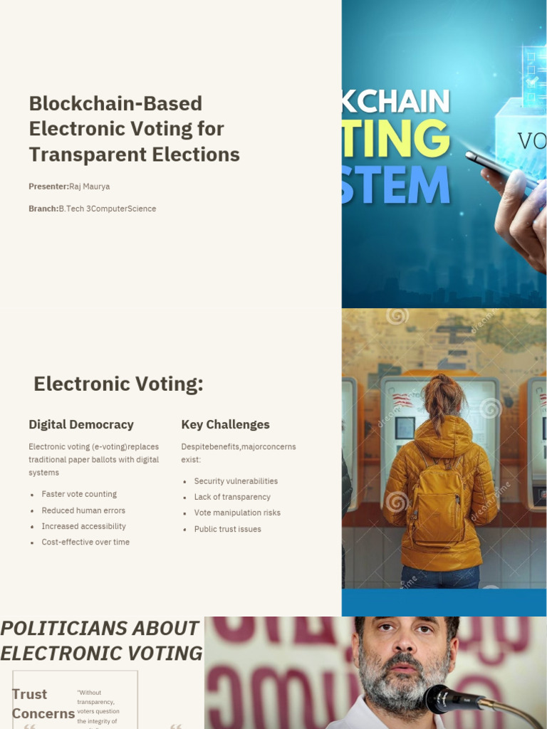 Blockchain Based Electronic Voting For Transparent Elections PDF | PDF ...
