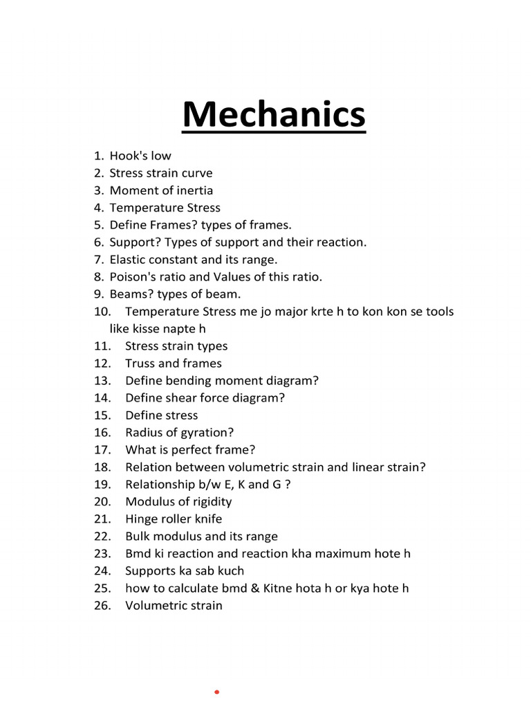 Mechanics 1 | PDF