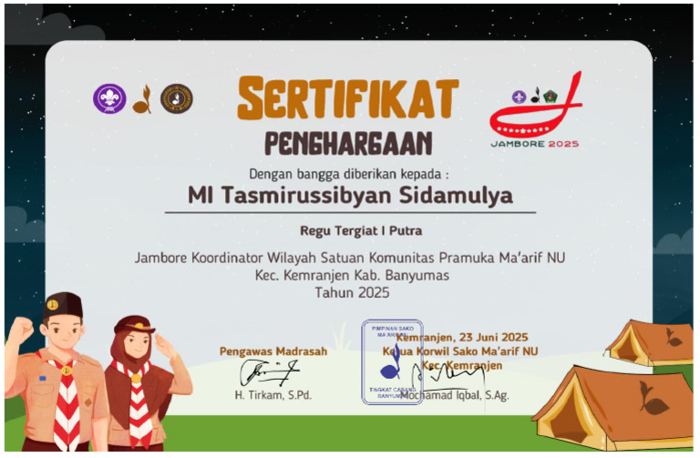 Piagam Jambore Sdmi | PDF