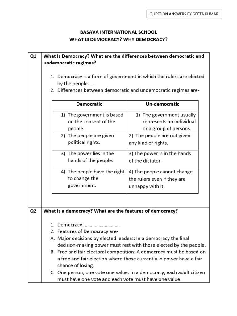 Understanding Democracy and Its Challenges | PDF | Elections | Democracy