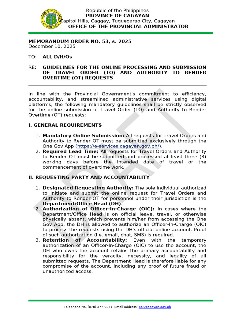 Online Travel and Overtime Request Guidelines | PDF | Justice | Crime ...