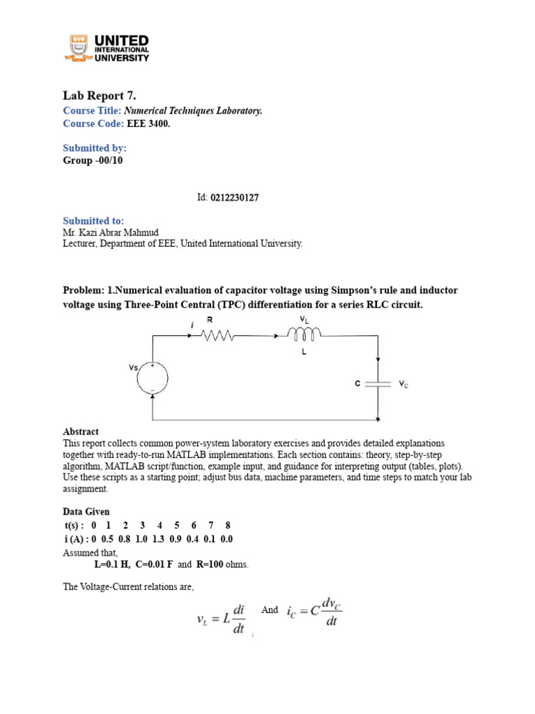 Report 07-1 | PDF | Algorithms | Computer Engineering
