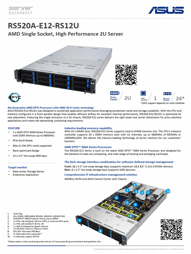 Eland AMD 2U datasheet | PDF | Computer Hardware | Computer Engineering