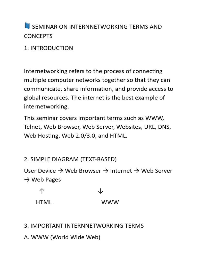 Essential Internetworking Concepts Explained | PDF | World Wide Web ...