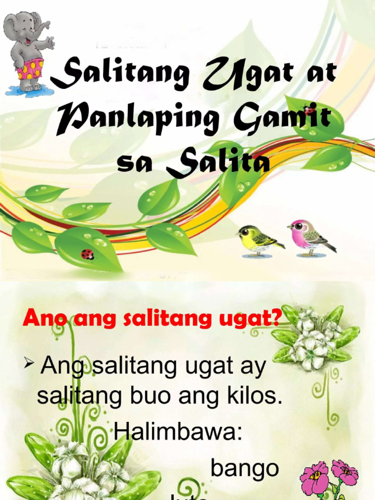 Salitang Ugat | PDF