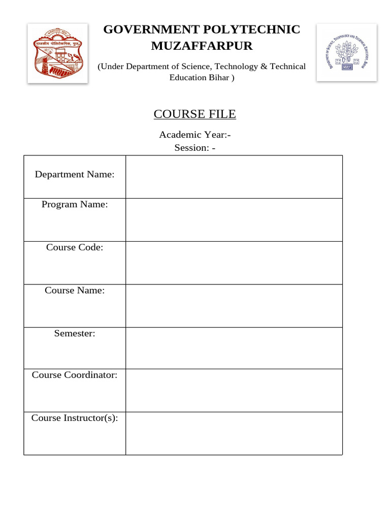 Course File G.P. MUZ. | PDF | Educational Assessment And Evaluation ...