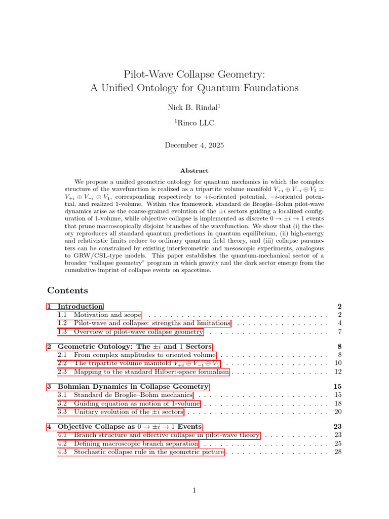Unified Geometry in Quantum Mechanics | PDF | Wave Function ...
