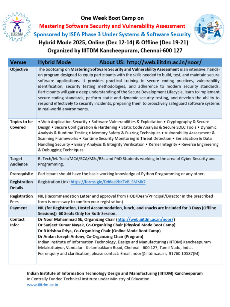 Software Security Boot Camp 2025 | PDF | Security | Computer Security