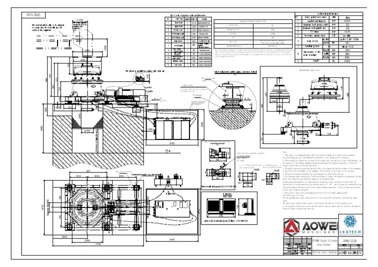 GPY800 Cone Crusher Basic Drawing-Model | PDF | Mechanical Engineering