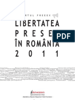 2012 - Raportul FreeEx - Libertatea Presei in Romania 2011