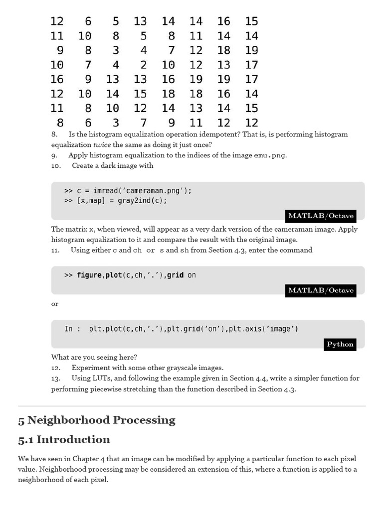 Histogram Equalization and Filtering Techniques | PDF | Mathematical ...