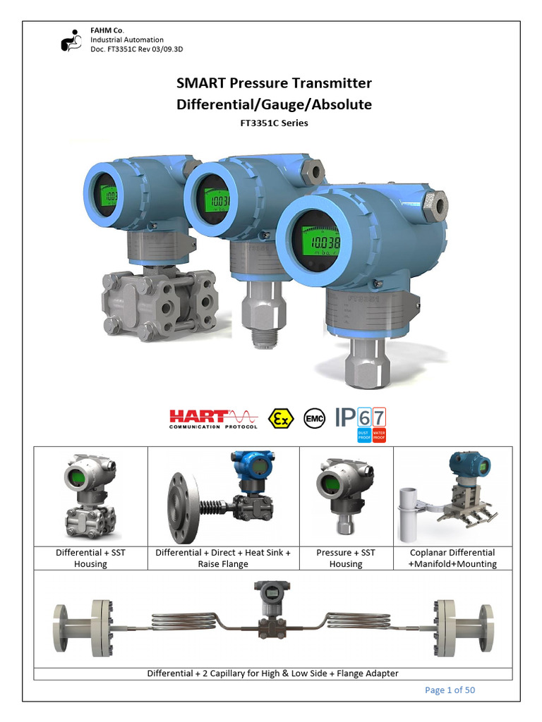 FT3351Rev03-09.3D | PDF | Pressure Measurement | Power Supply