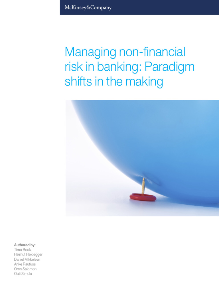 Managing Non-Financial Risk in Banking | PDF | Risk | Risk Management