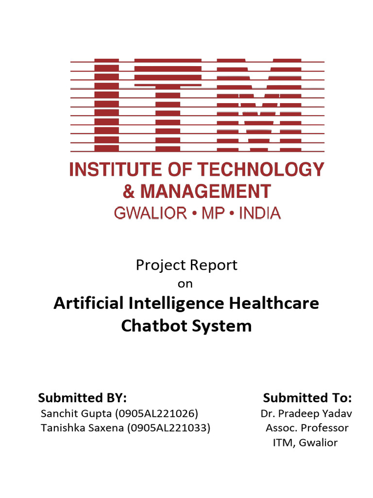 AI Healthcare Chatbot Project Report | PDF | Machine Learning ...