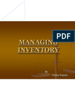 Managing Inventory: by Chintu Francis