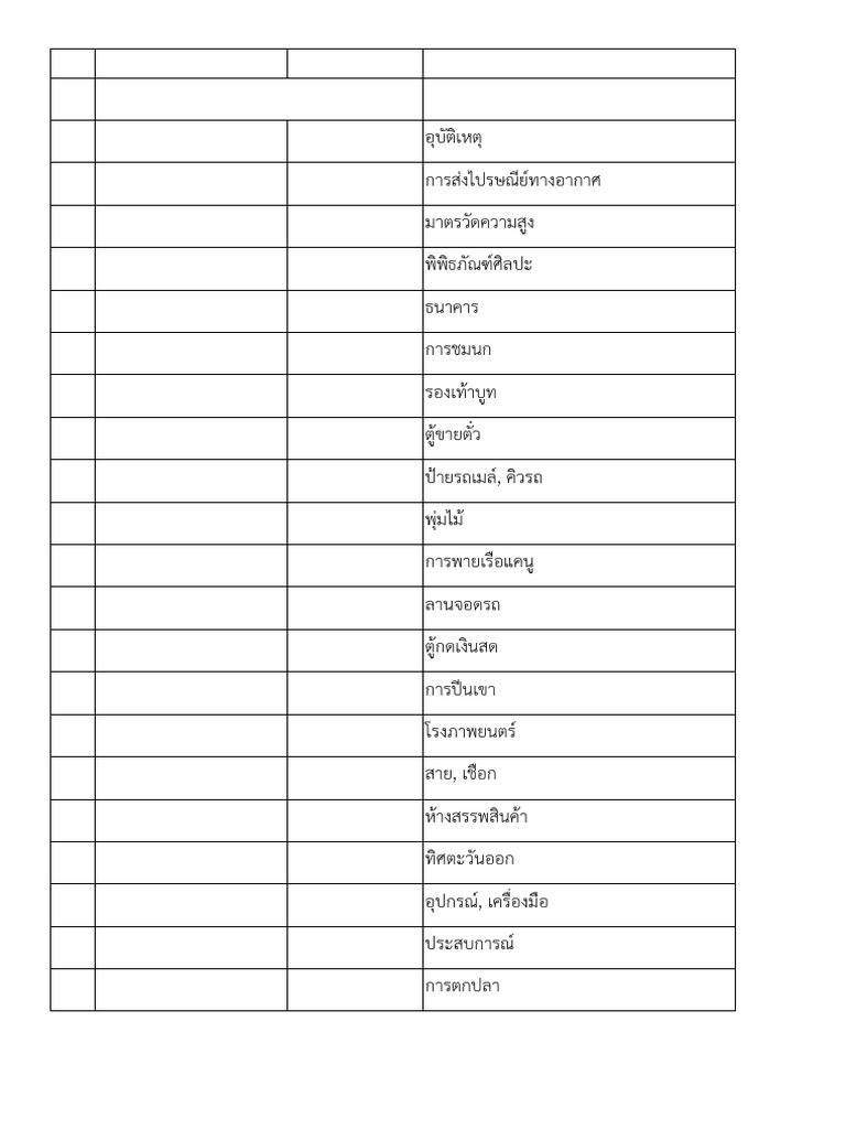 Wordlist Unit 6 Out and About | PDF