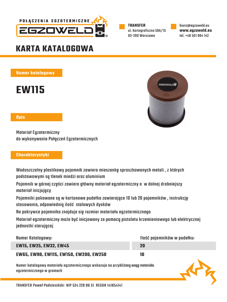 Ew115 Egzoweld Karta | PDF