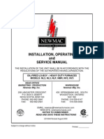 Installation and service manual for oil-fired furnaces