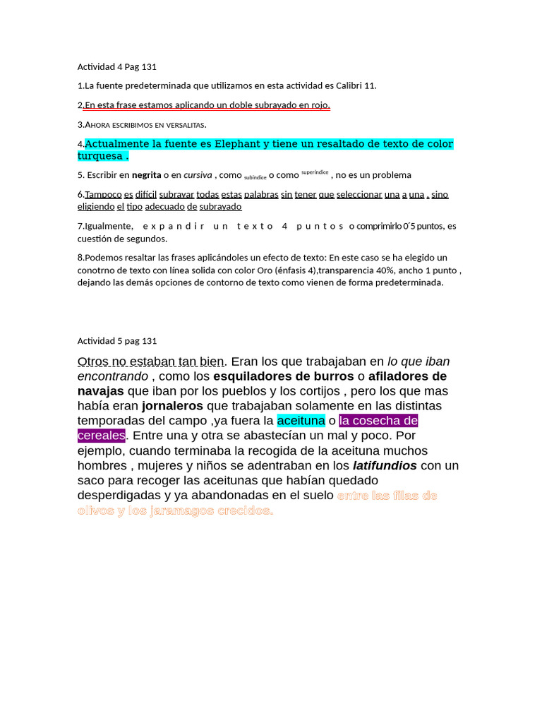 Actividad 4 y 5 Pag 131 | PDF