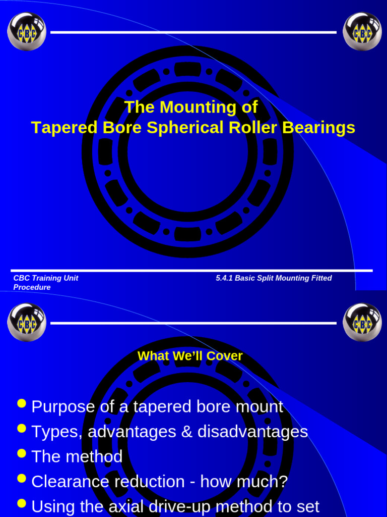5.4.1tapered Bore SRB Mounting - 10 Steps | PDF | Bearing (Mechanical ...