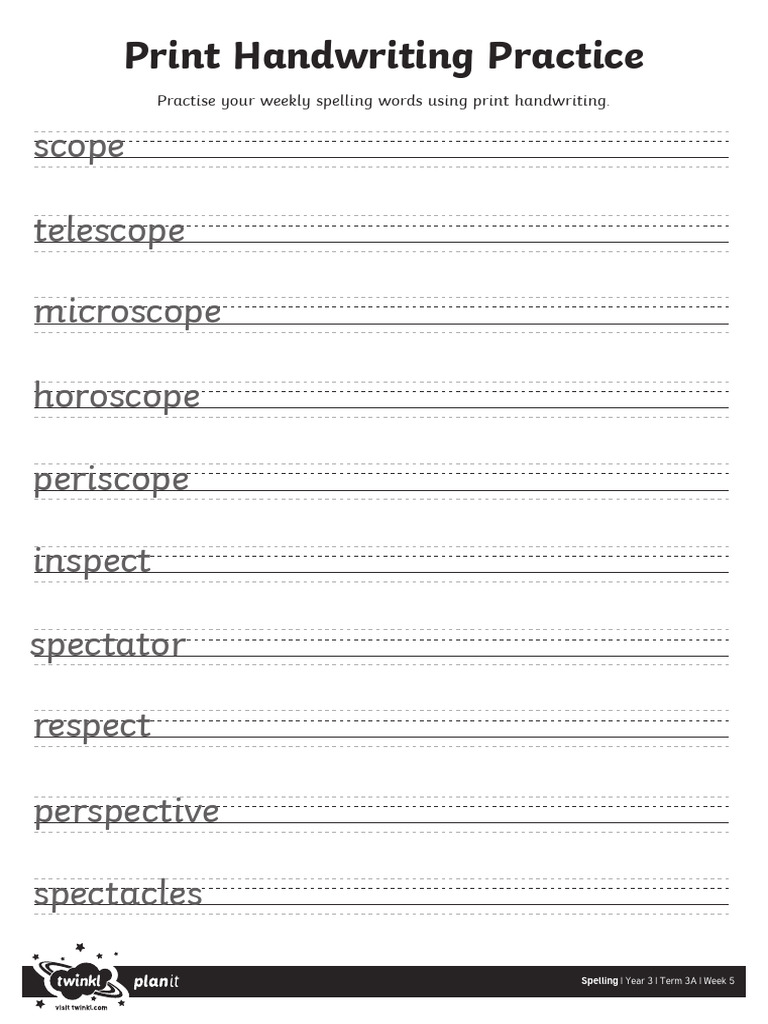 Print Handwriting Practice Sheet h4 | PDF