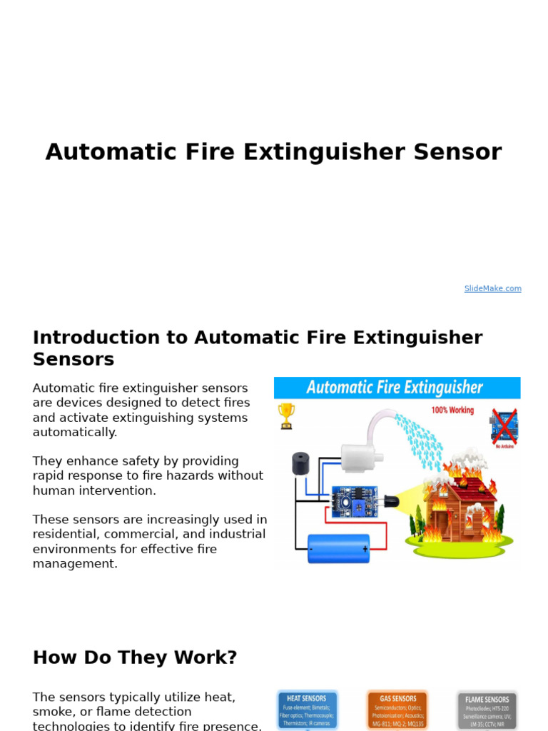Automatic Fire Extinguisher Sensors Guide | PDF | Fires | Sensor