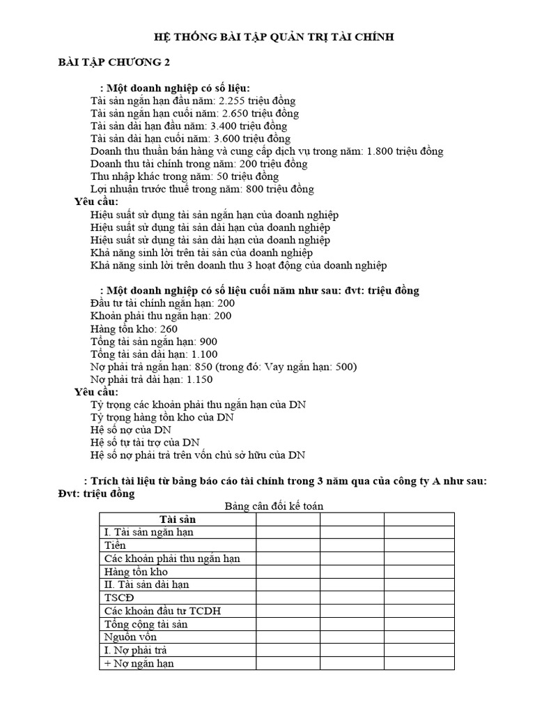 Bài Tập Tcdn Moi | PDF