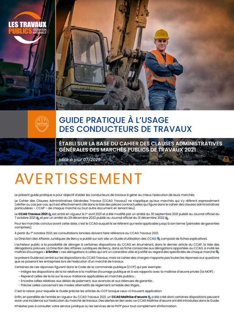 Guide des Conducteurs de Travaux 2025 | PDF