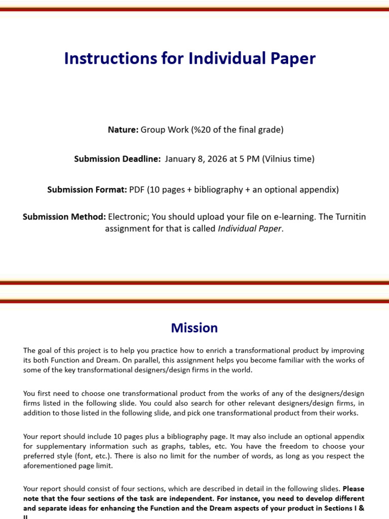 Individual Paper Submission Guidelines | PDF | Evaluation | Storytelling