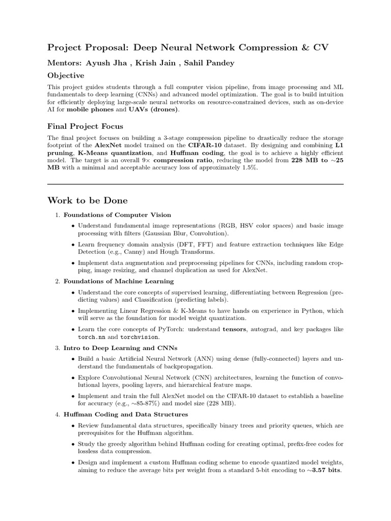 Deep Neural Network Compression Project | PDF | Data Compression | Deep ...
