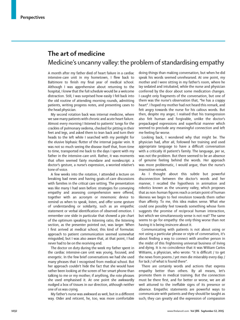 ARTIGO | PDF | Empathy | Medicine