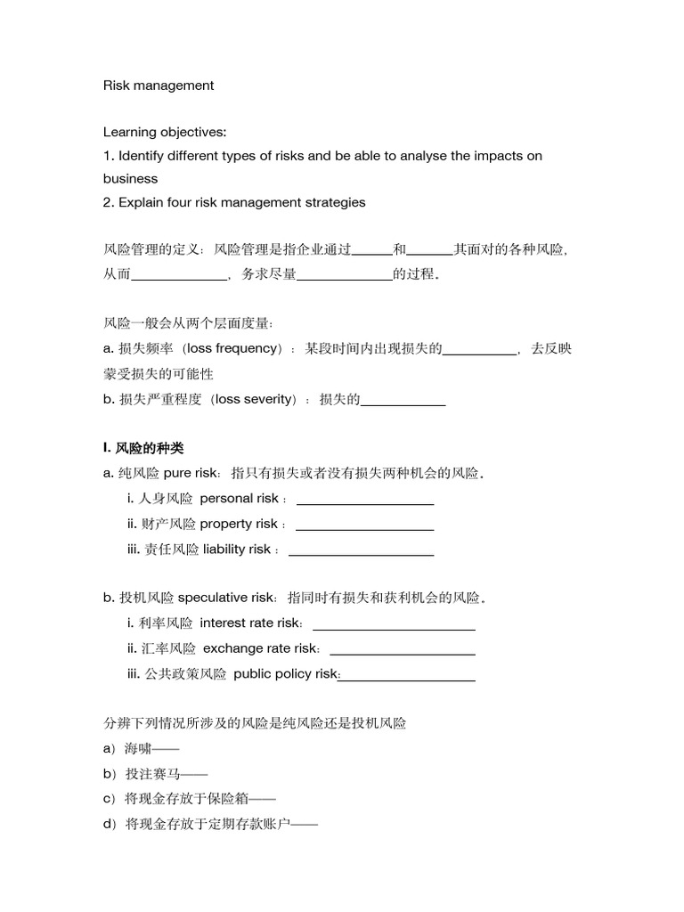 Risk Management | PDF