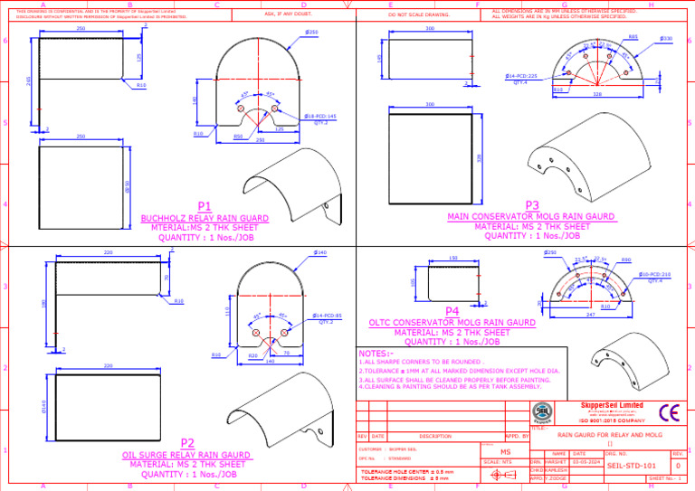 Rain Guards for Buchholz and MOLG Relays | PDF