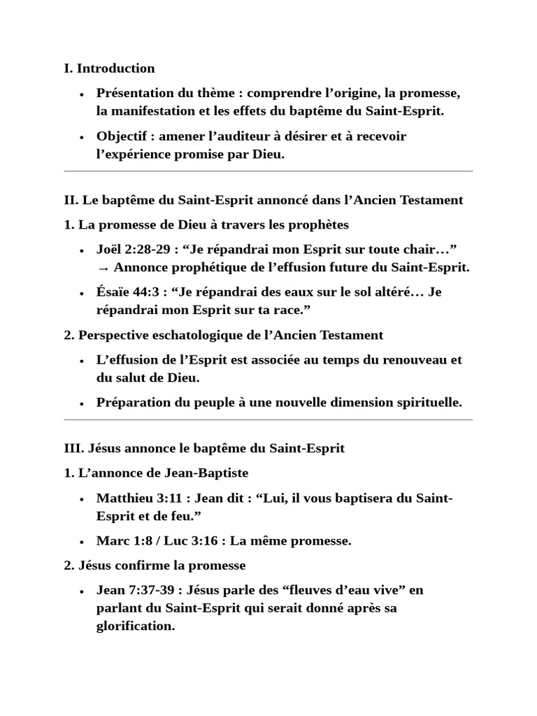 Comprendre le baptême du Saint-Esprit | PDF | Baptisme | Baptême du ...