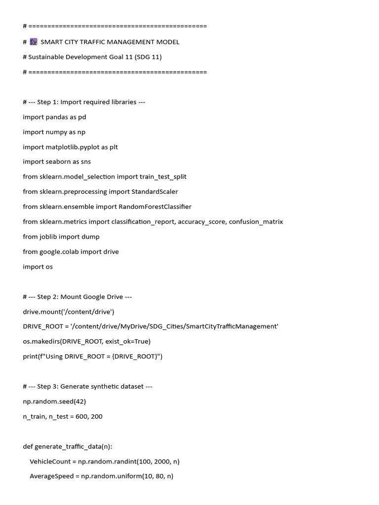 Smart City Traffic Management Model | PDF | Traffic | Accuracy And ...